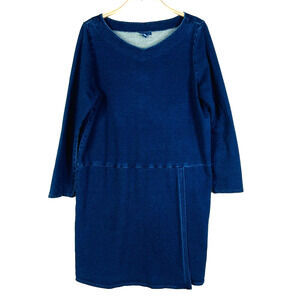 Pure Jill‎ Indigo Long Sleeve Shift Dress Size L